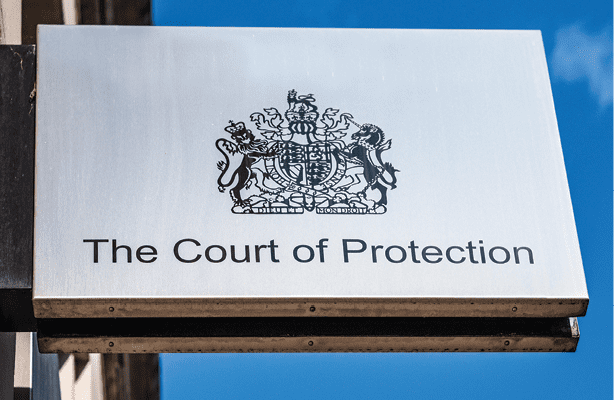Image of a Court of Protection sign